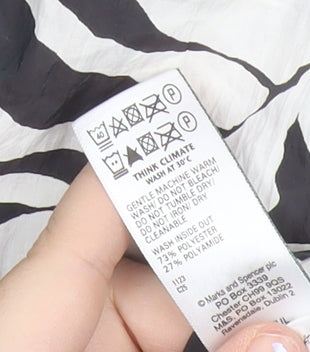 Marks and Spencer Women’s Black White Zebra Midi Shift Dress Size 12