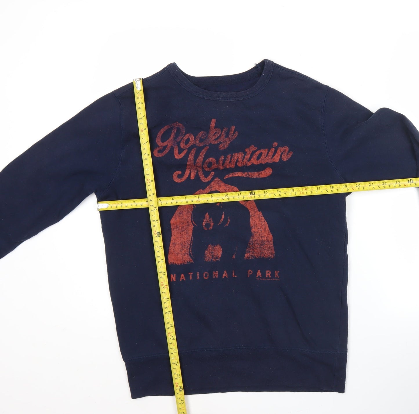 Creative Action Network Men’s Blue Small Pullover Sweatshirt Rocky Mountain