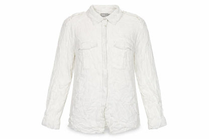 Front view of ASOS Women’s White, size UK 8, Long Sleeve Button-Up Shirt