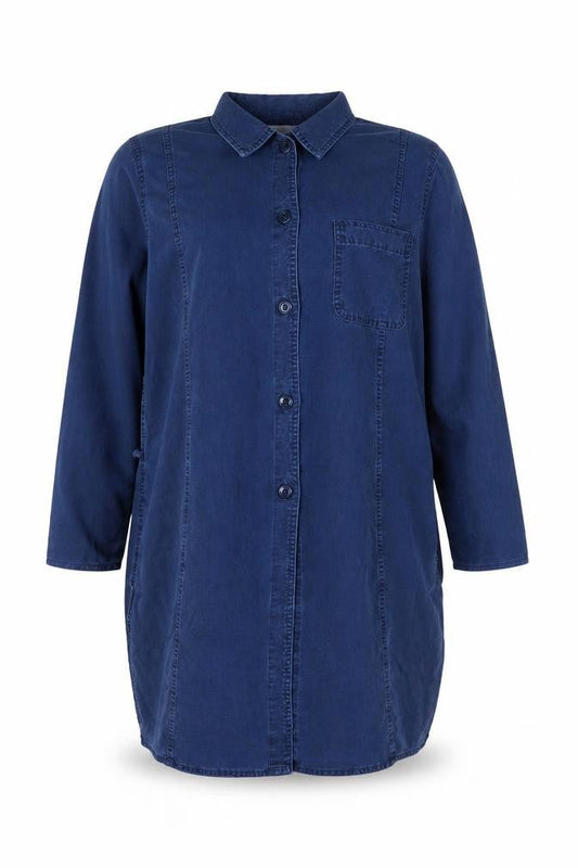 Windsmoor Women’s Blue Shirt Dress Size 12 Long Sleeve Viscose Blend