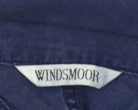 Windsmoor Women’s Blue Shirt Dress Size 12 Long Sleeve Viscose Blend