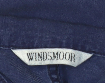 Windsmoor Women’s Blue Shirt Dress Size 12 Long Sleeve Viscose Blend