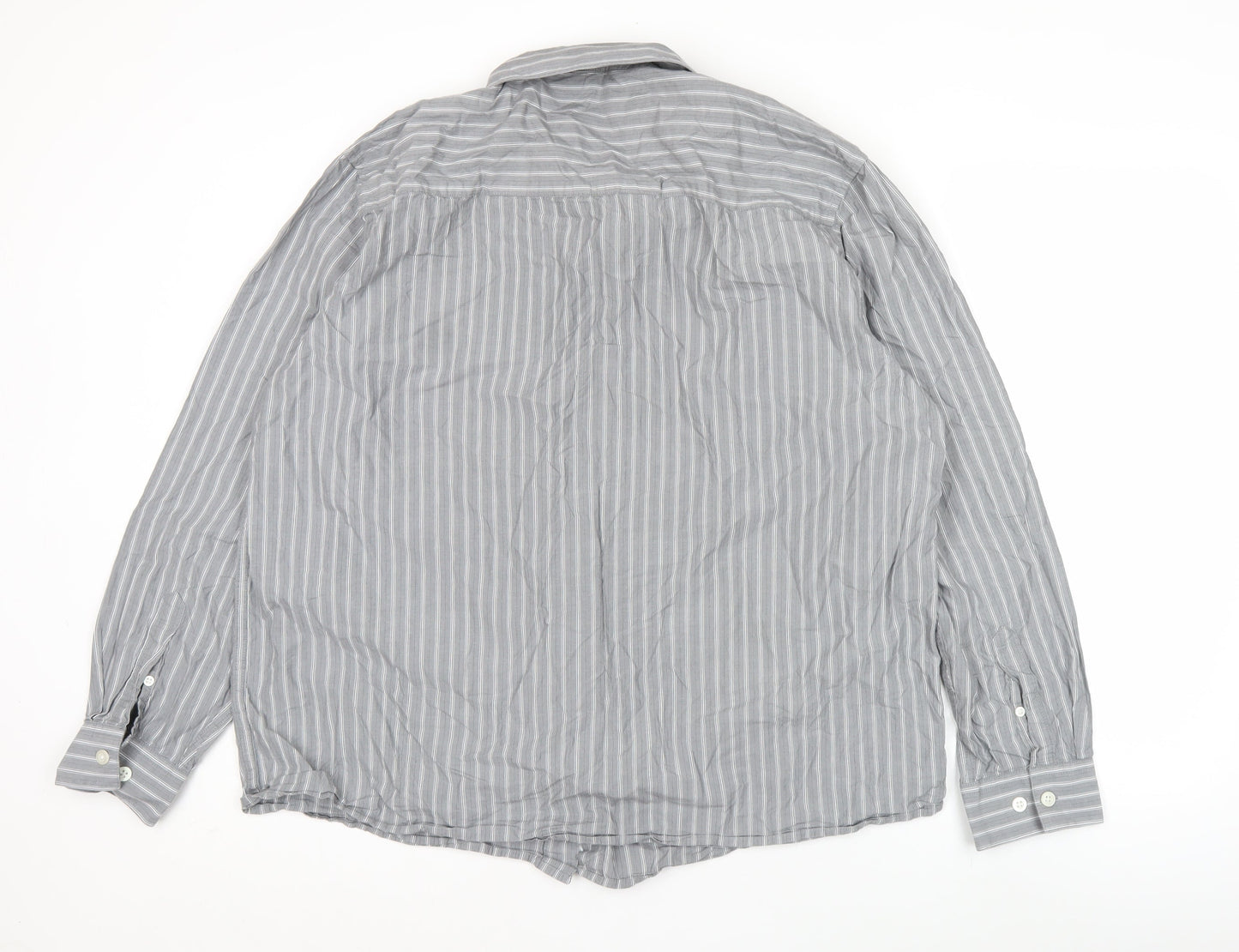 Clean Cut Copenhagen Men's Grey 2XL Striped Long Sleeve Casual Shirt