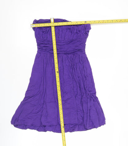 Topshop Petite Women’s Purple Strapless Party Dress Size 6