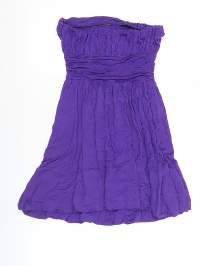 Topshop Petite Women’s Purple Strapless Party Dress Size 6