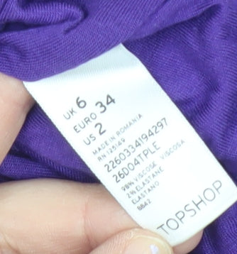 Topshop Petite Women’s Purple Strapless Party Dress Size 6