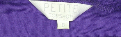 Topshop Petite Women’s Purple Strapless Party Dress Size 6