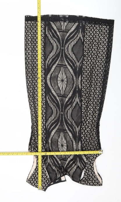 Wallis Women’s Black Lace Sheath Dress UK 10 Knee Length Party