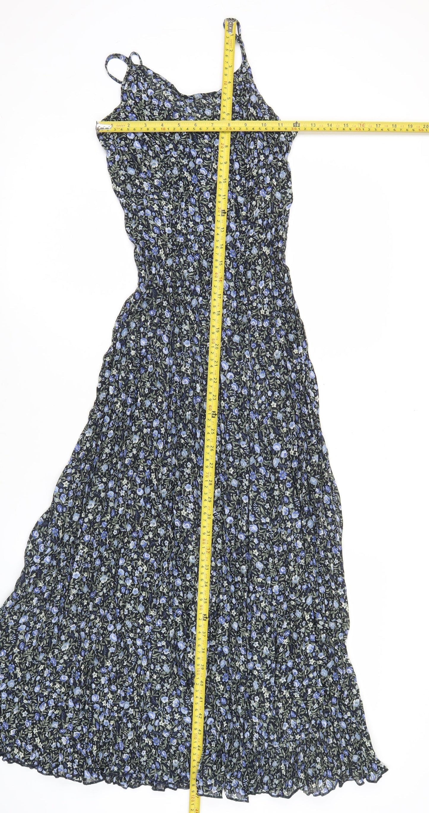 Marks and Spencer Womens Retro Floral Slip Midi Dress Size 8