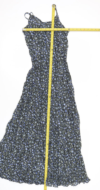 Marks and Spencer Womens Retro Floral Slip Midi Dress Size 8
