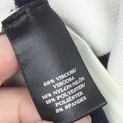 Ann Taylor Womens XS Black White Striped Pencil Skirt Workwear