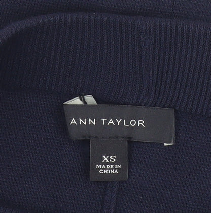 Ann Taylor Womens XS Black White Striped Pencil Skirt Workwear