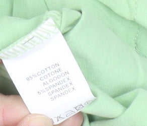 Impresion Womens Green Short Sleeve T-Shirt XL Glitter Butterfly