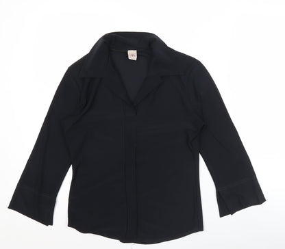 Rebel Rebel Womens Black Button-Up Long Sleeve Shirt M/L