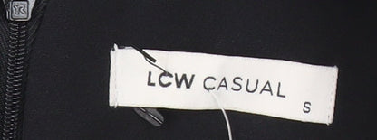 LCW Casual Women’s Black Sheath Knee Dress S Sleeveless Work Party