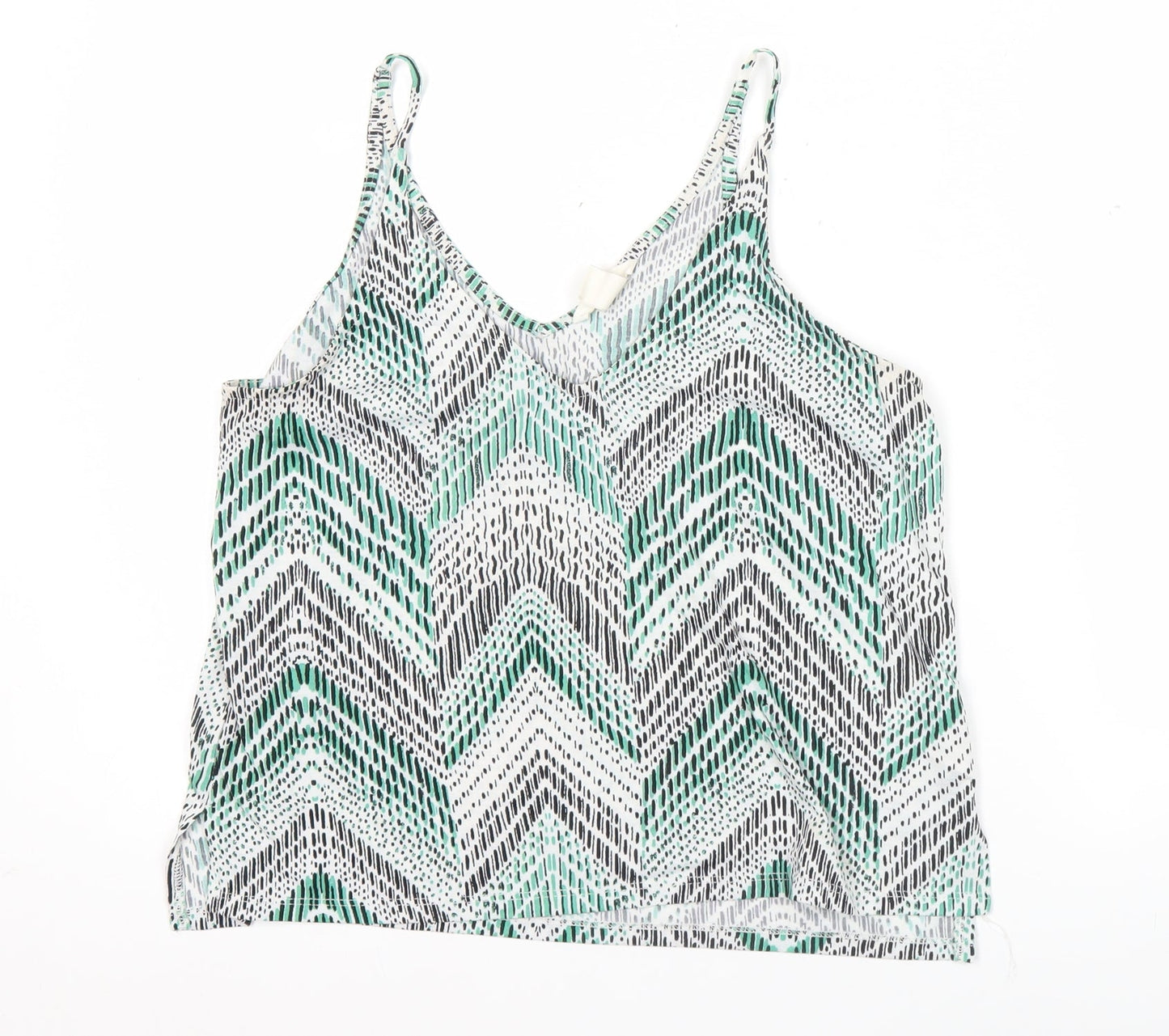 H&M Womens Multicoloured Geometric Tank Top Size S Spaghetti Straps