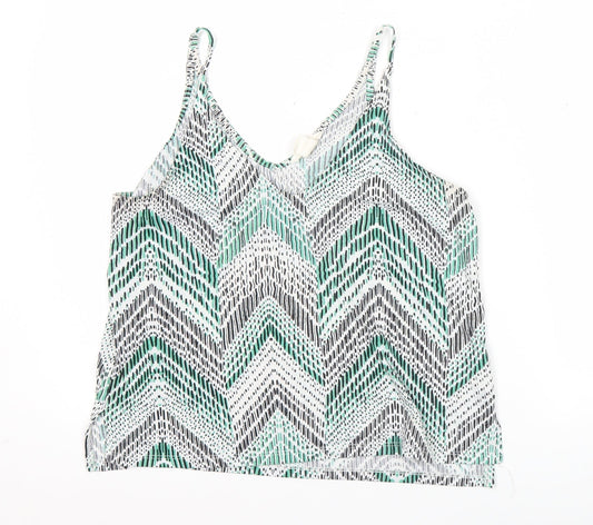 H&M Womens Multicoloured Geometric Tank Top Size S Spaghetti Straps