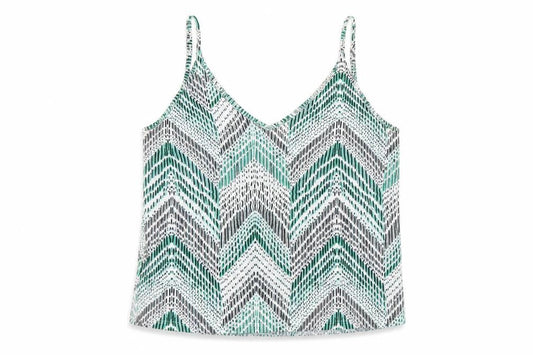 H&M Womens Multicoloured Geometric Tank Top Size S Spaghetti Straps
