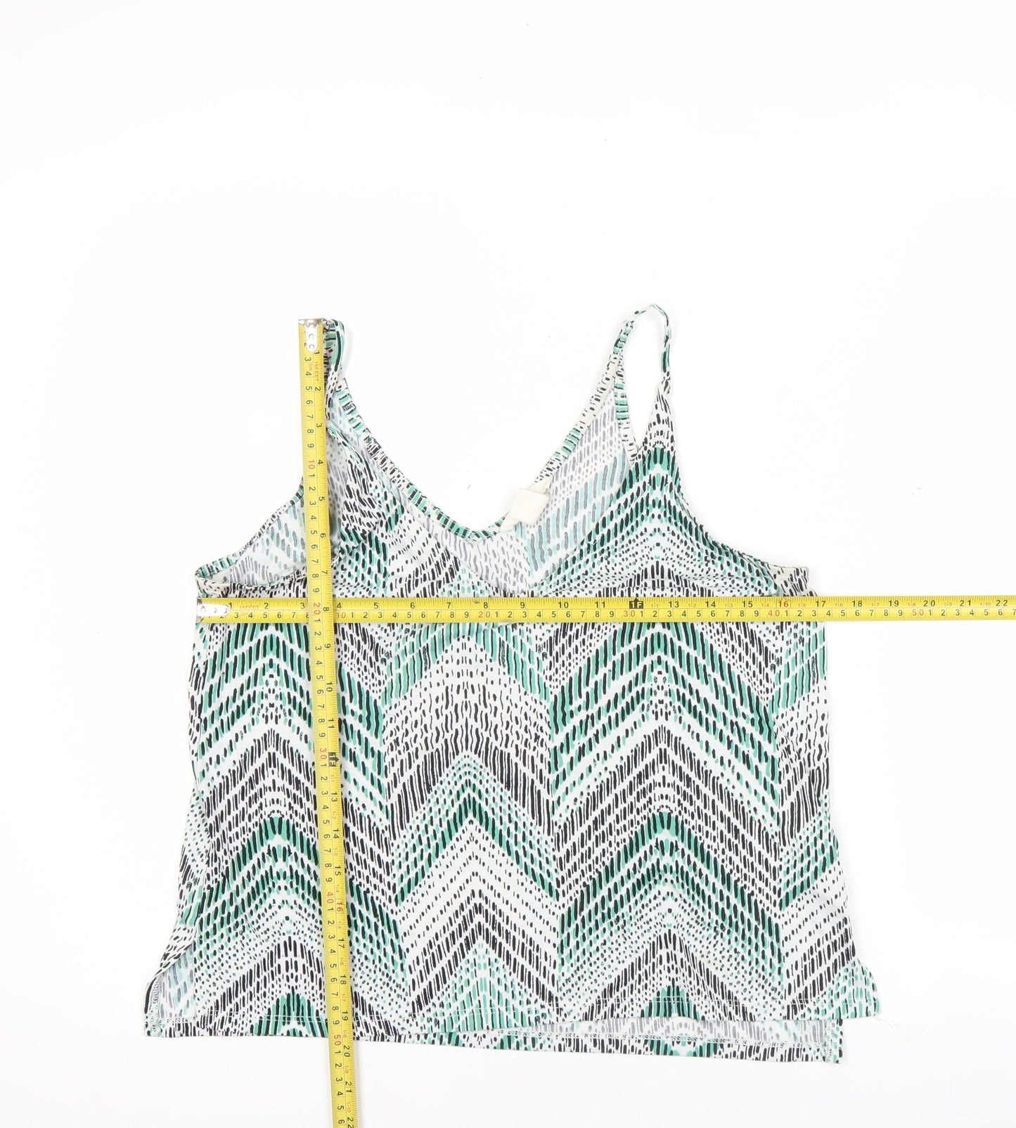 H&M Womens Multicoloured Geometric Tank Top Size S Spaghetti Straps