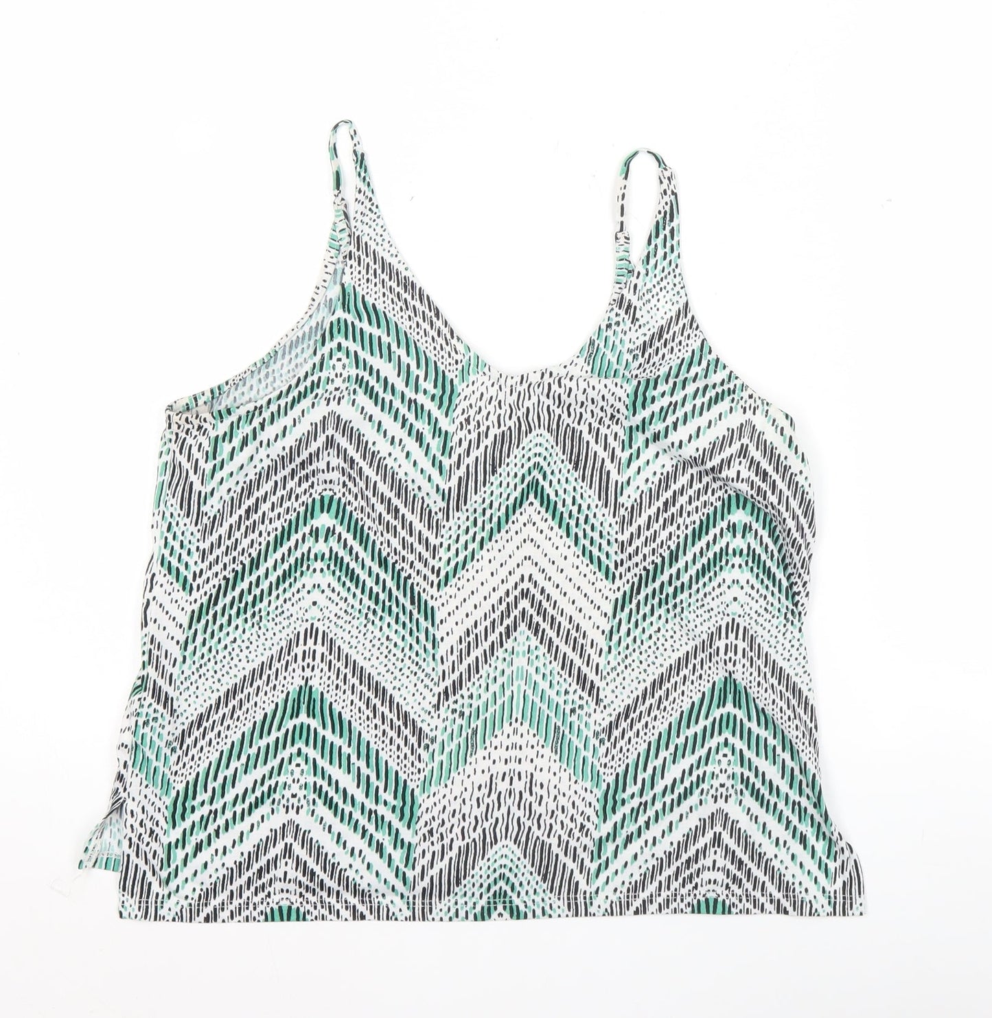 H&M Womens Multicoloured Geometric Tank Top Size S Spaghetti Straps