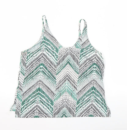 H&M Womens Multicoloured Geometric Tank Top Size S Spaghetti Straps