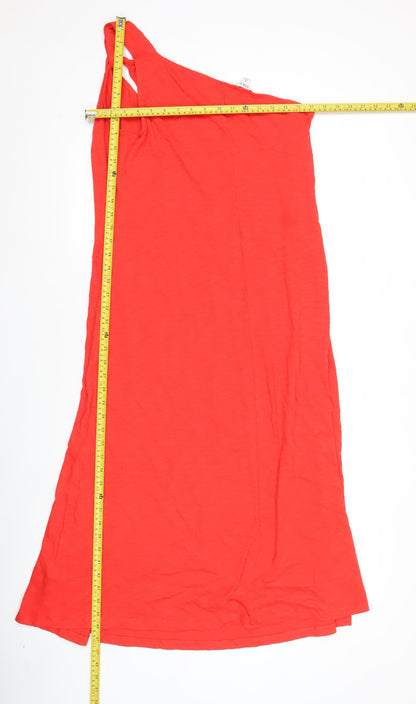 Marks and Spencer Women’s Red Size 14 Slip Dress Sleeveless Summer