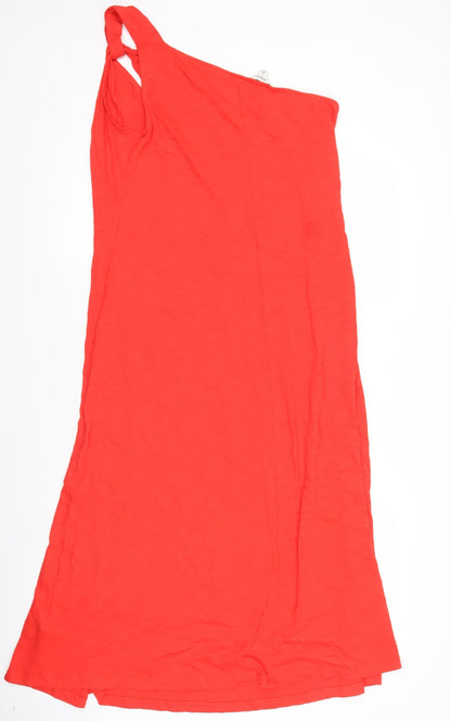 Marks and Spencer Women’s Red Size 14 Slip Dress Sleeveless Summer