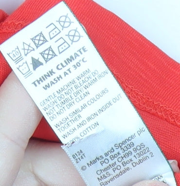 Marks and Spencer Women’s Red Size 14 Slip Dress Sleeveless Summer