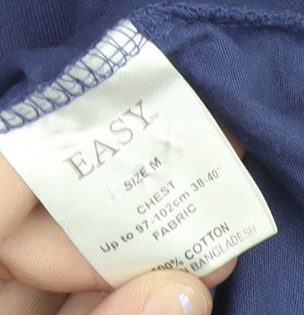 Mens UK Size M Easy Blue  T-Shirt