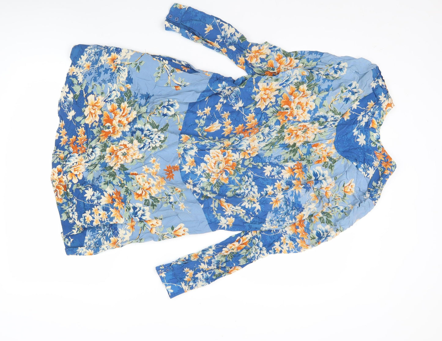 Tiny Women’s XS Blue Floral Viscose Knee Length A-Line Dress