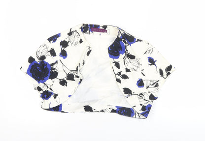 Début Women's Size 14 Multicolour Floral Cropped Waistcoat