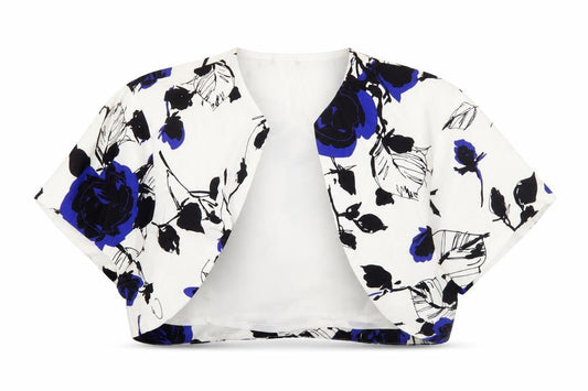 Début Women's Size 14 Multicolour Floral Cropped Waistcoat