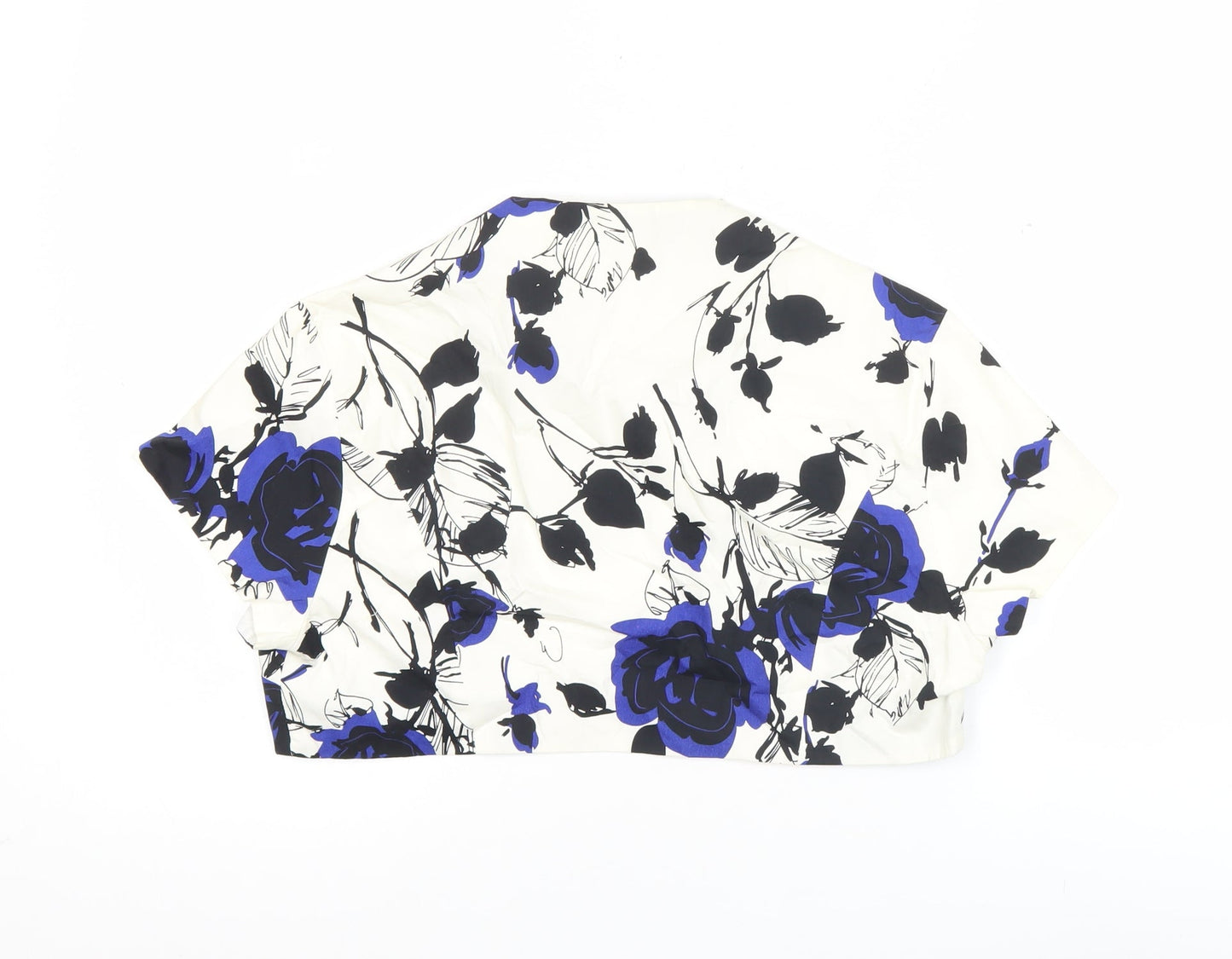Début Women's Size 14 Multicolour Floral Cropped Waistcoat