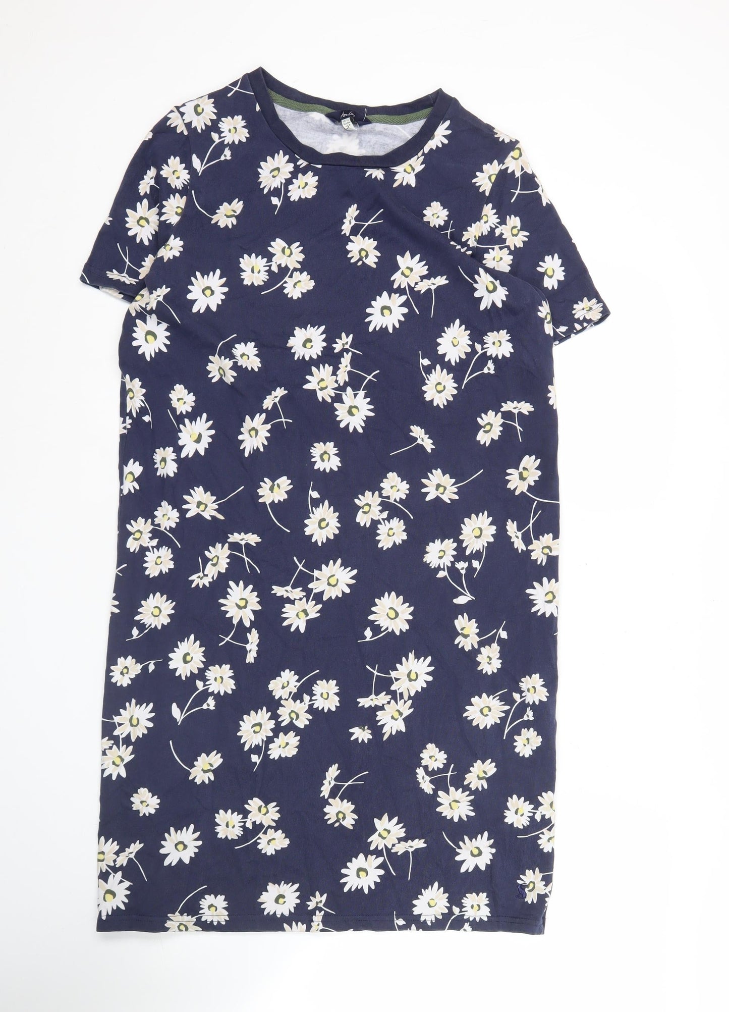 Joules Women’s Blue Floral T-Shirt Dress UK 12 Casual Cotton