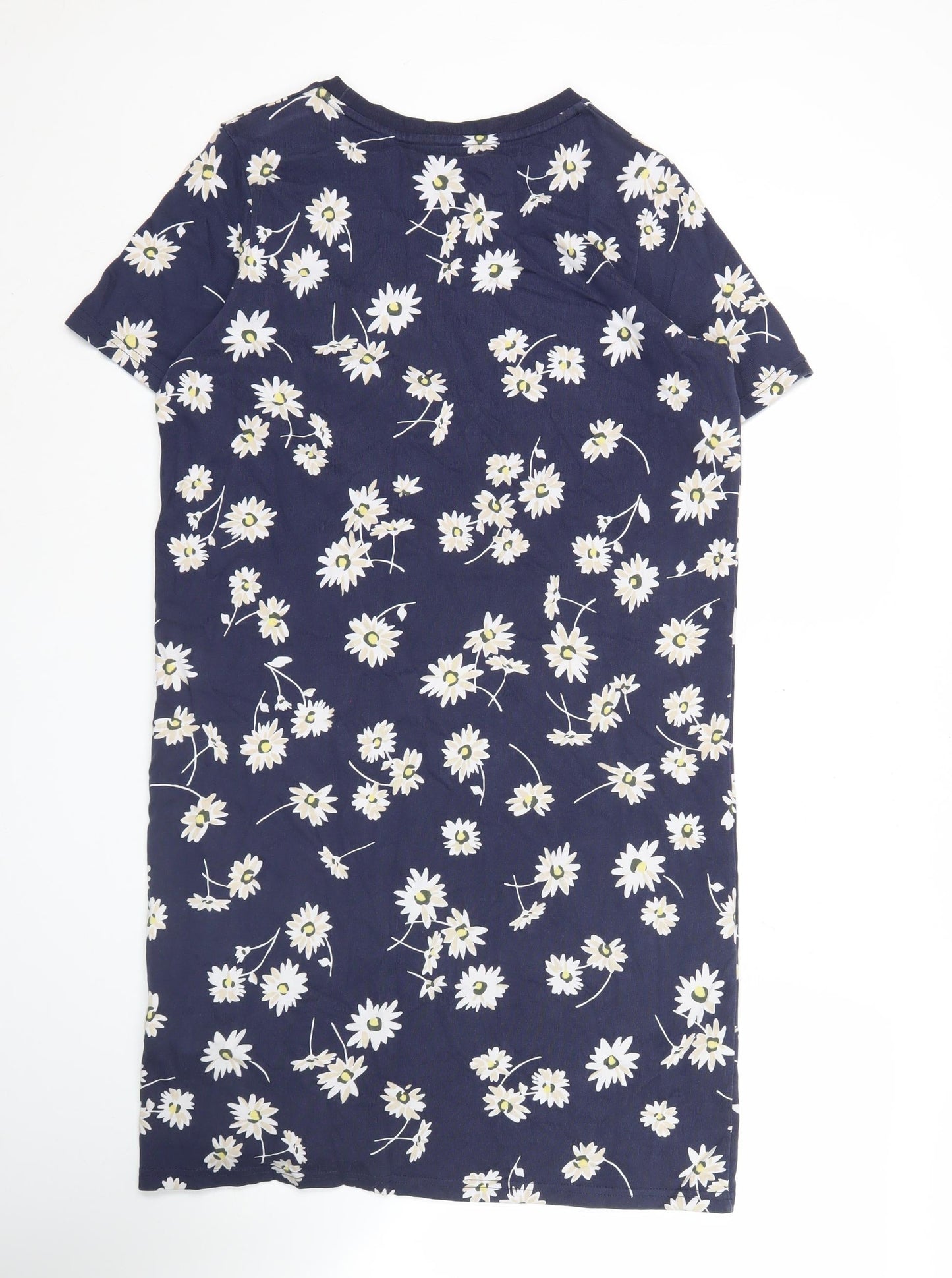 Joules Women’s Blue Floral T-Shirt Dress UK 12 Casual Cotton