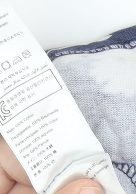 Joules Women’s Blue Floral T-Shirt Dress UK 12 Casual Cotton