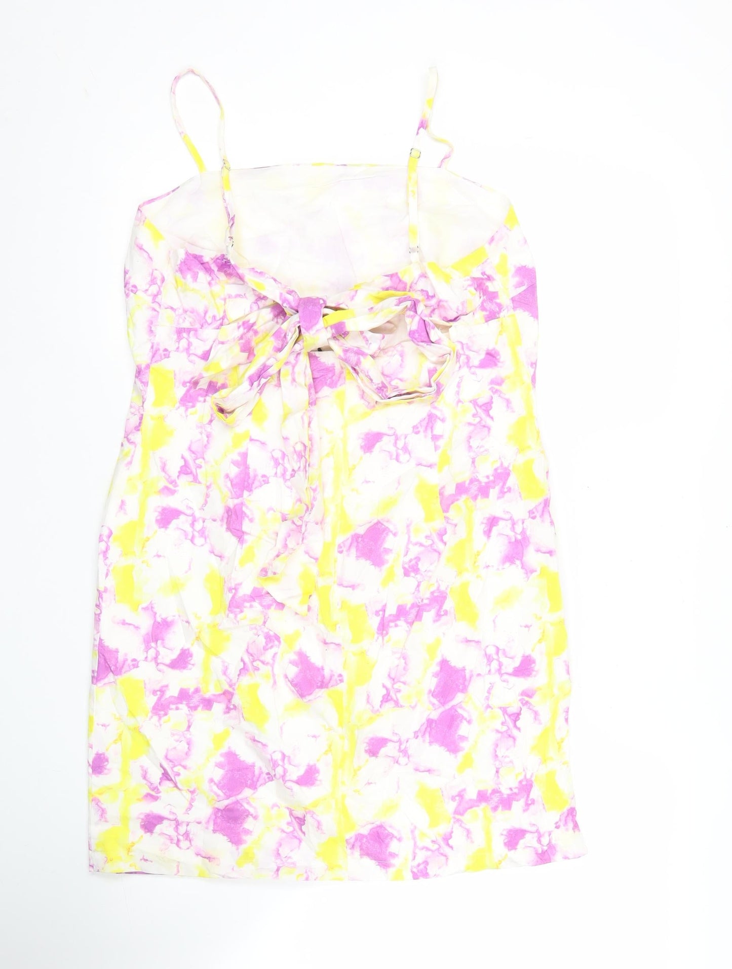 Glamorous Womens Multicoloured Tie Dye Slip Dress Size 14 Summer Casual