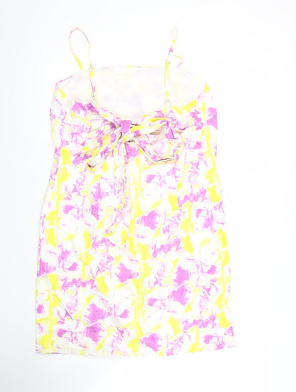 Glamorous Womens Multicoloured Tie Dye Slip Dress Size 14 Summer Casual