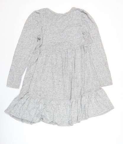 Dorothy Perkins Women’s Grey V-Neck A-Line Jersey Dress UK 12