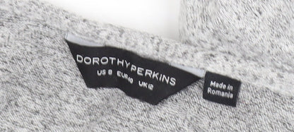 Dorothy Perkins Women’s Grey V-Neck A-Line Jersey Dress UK 12