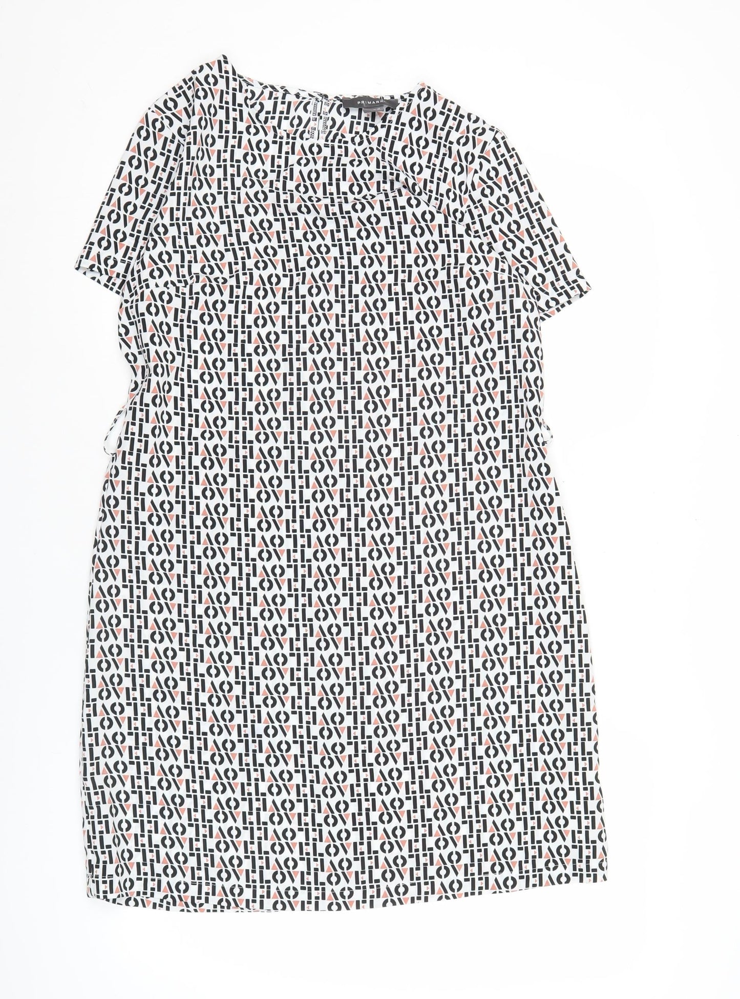 Primark Women’s Multicoloured Geometric Shift Dress Size 10