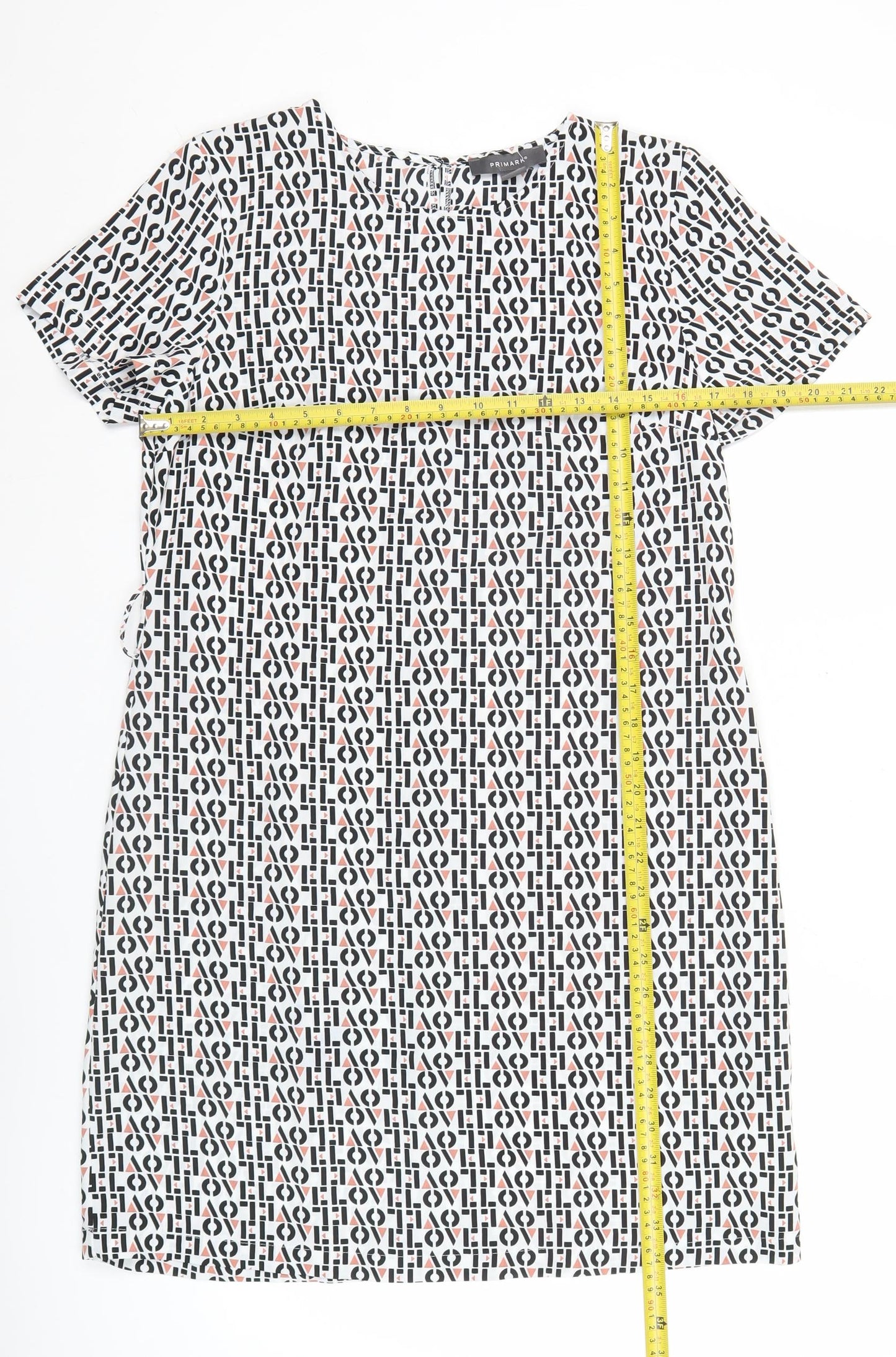 Primark Women’s Multicoloured Geometric Shift Dress Size 10