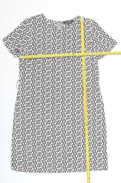 Primark Women’s Multicoloured Geometric Shift Dress Size 10