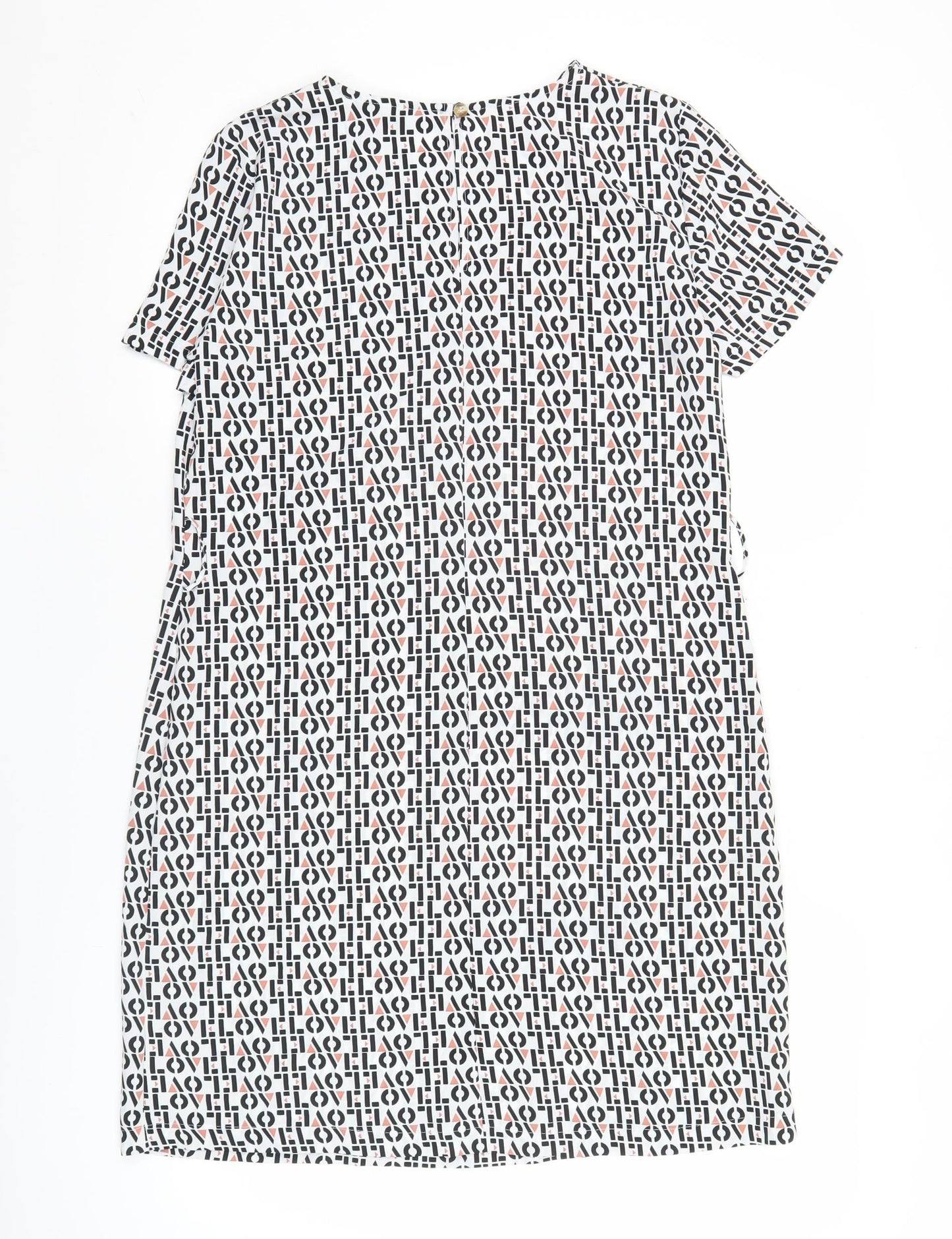Primark Women’s Multicoloured Geometric Shift Dress Size 10