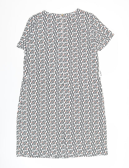 Primark Women’s Multicoloured Geometric Shift Dress Size 10