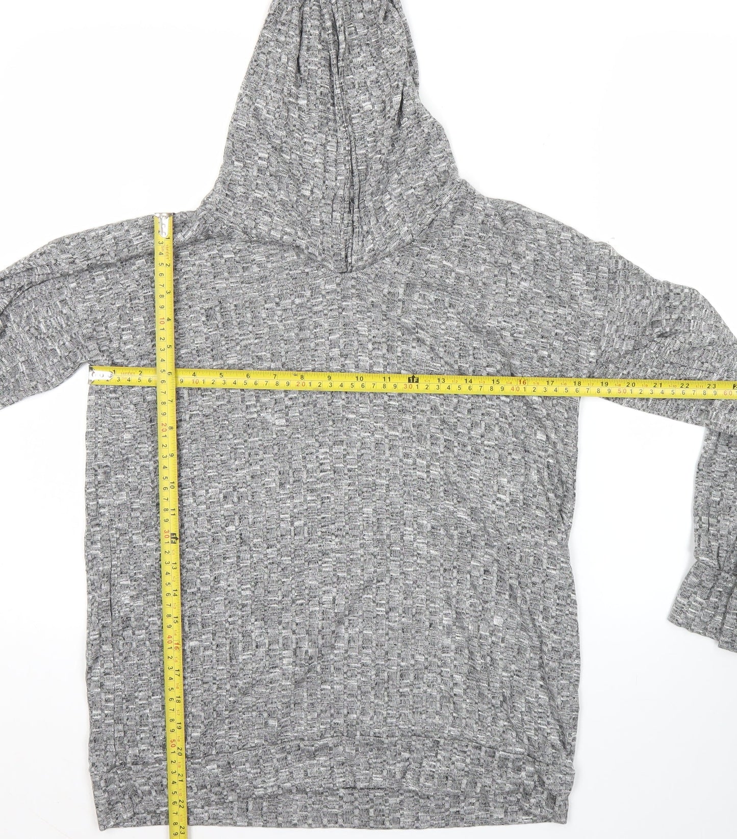 Boohoo Women’s Grey Hoodie Size 10 Polyester Blend Pullover