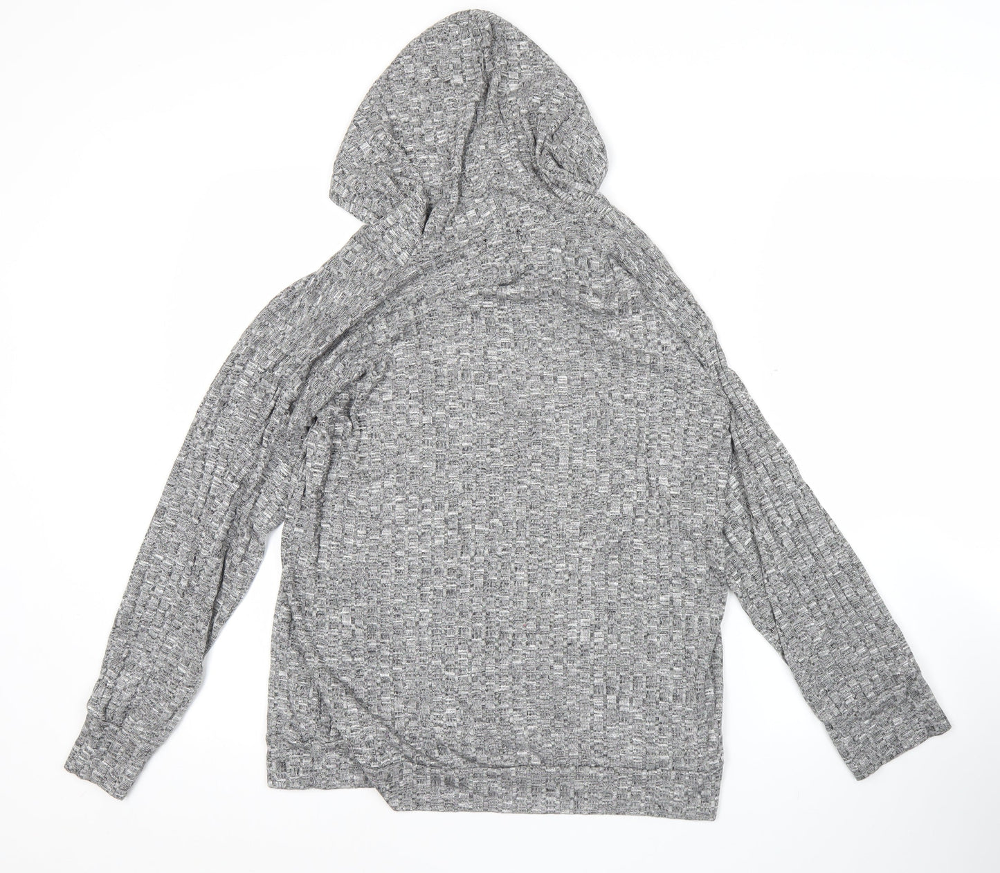 Boohoo Women’s Grey Hoodie Size 10 Polyester Blend Pullover