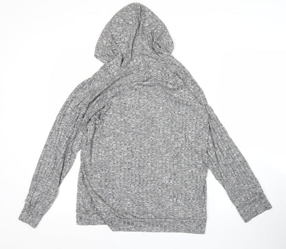 Boohoo Women’s Grey Hoodie Size 10 Polyester Blend Pullover