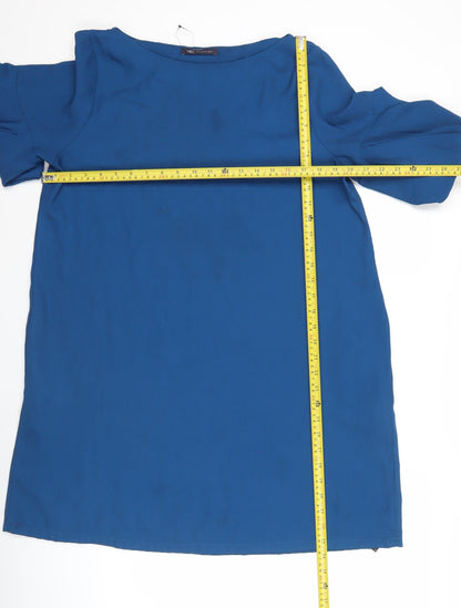 Marks and Spencer Women’s Blue Shift Dress Size 14 Short Sleeve