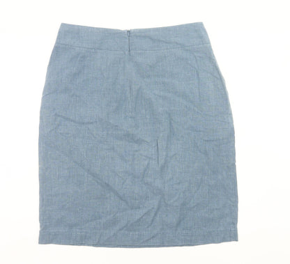 Womens UK Size 12 Rohan Straight & Pencil Chambray Skirt